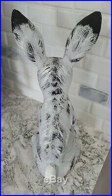 Vtg'91 Folk Art Wooden Sculpture Rabbit Duane Alvarez Santa Fe New Mexico 14