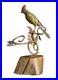 Vtg Bill Lett Cardinal Bird Sculpture 11 Brutalist Gold Mixed Metal Wood Signed