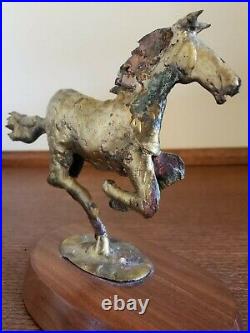 Vtg Bill Lett Copper Wood Bronze Brass Creative Metal Sculpture Brutalist Horse