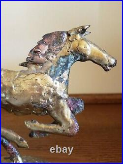 Vtg Bill Lett Copper Wood Bronze Brass Creative Metal Sculpture Brutalist Horse