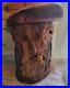 Vtg Carved Wood Face Old Man Tree Trunk Spirit Wall Folk Art Signed Hagans 2007