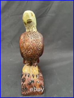 Vtg Folk Art Eagle mkd AR carver unknown Carved Wood 9 Americana 2 of 3