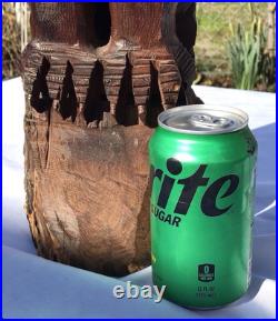 Vtg Hand Carved Wood American Bald Eagle Sculpture Statue Carving 20 25 OOAK