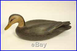 Vtg John W McLaughlin Rare Carved Wood Hand Painted Duck Decoy Sculpture Signed