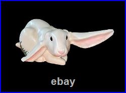 Vtg LEO KOPPY Bunny Rabbit Artist Signed Hand Carved Wood Sculpture USA Made