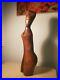 Vtg. Mid Century Modern Nude Female Torso Walnut Sculpture 24 Tall