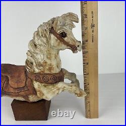 Vtg Pottery Horse Carousel California Artist Mary Fortna Mid Century Sculpture