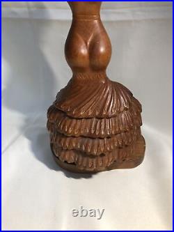 Vtg Rare Jose Pinal Carved Wood Flamenco Dancer MCM Sculpture Mexico SIGNED