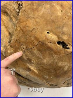 Vtg Root Ball Burl Maybe Teak Wood Mid-Century Sphere Natural Sculpture Art 14 Vtg Root Ball Burl Maybe Teak Wood Mid-Century Sphere Natural Sculpture Art 14