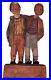 Vtg Sweden Carved Wood Sculpture Artist Carl Johan Trygg Hobo Best Buddies 8.5