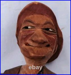 Vtg Sweden Carved Wood Sculpture Artist Carl Johan Trygg Hobo Best Buddies 8.5