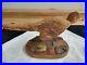 Vtg. Wood carving roadrunner on base/Jim Kuik