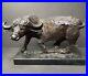 Water Buffalo Solid Wood Carving Hand Carved G. Hierholtz Vintage Sculpture 10