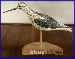 Will E. Kirkpatrick Wek Hand Carved 12.50 Shore Bird Decoy Sculpture Figure