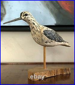 Will E. Kirkpatrick Wek Hand Carved 12.50 Shore Bird Decoy Sculpture Figure