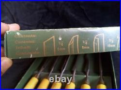 Wm. Marples & Sons Vintage Hand Tool Wood Chisel 6 Carving Tools Set M 152