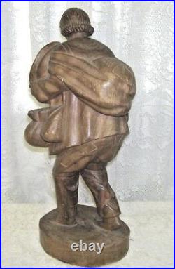 Wood Carved Early America Explorer Antique Figure