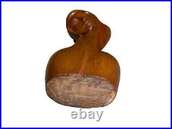 Wood Carving Sculpture Woman Jose P. Alcantara Philippines Vintage Rare Large