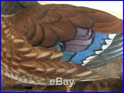 Wood Duck Pair Decoy Waterfowl/Display Wood Carving