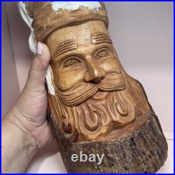 Wood Figure For PAPER MACHE Wooden Carved MOLD SCULPTURE Christmas Decore Vtg