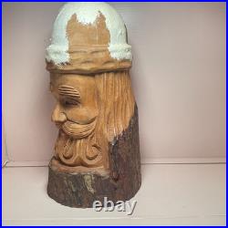 Wood Figure For PAPER MACHE Wooden Carved MOLD SCULPTURE Christmas Decore Vtg