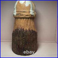 Wood Figure For PAPER MACHE Wooden Carved MOLD SCULPTURE Christmas Decore Vtg