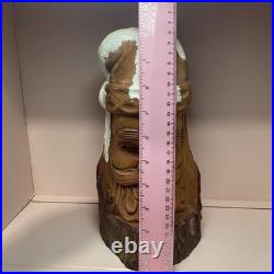 Wood Figure For PAPER MACHE Wooden Carved MOLD SCULPTURE Christmas Decore Vtg