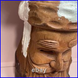 Wood Figure For PAPER MACHE Wooden Carved MOLD SCULPTURE Christmas Decore Vtg