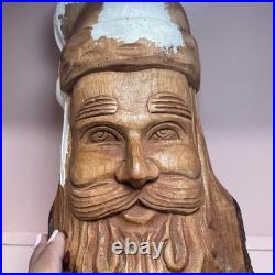 Wood Figure For PAPER MACHE Wooden Carved MOLD SCULPTURE Christmas Decore Vtg