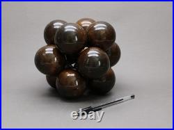 Wood Molecular Sculpture Giant Atom Brainteaser French Design 1970s Vintage