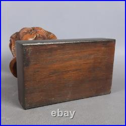 Wood Sculpture Bust Girl Vintage Italian Craft From The 1960s