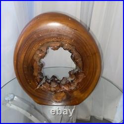Wood Sculpture Live Edge Circle Sculpture Abstract Sculpture Vintage