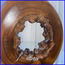 Wood Sculpture Live Edge Circle Sculpture Abstract Sculpture Vintage