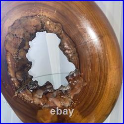 Wood Sculpture Live Edge Circle Sculpture Abstract Sculpture Vintage