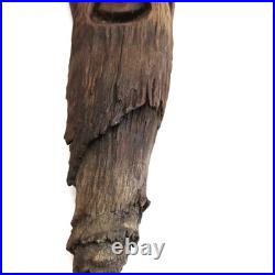 Wood Spirit Face Carvings Kelly 86 Vintage Driftwood Folk Art 12 Fantasy Pair