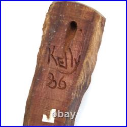 Wood Spirit Face Carvings Kelly 86 Vintage Driftwood Folk Art 12 Fantasy Pair