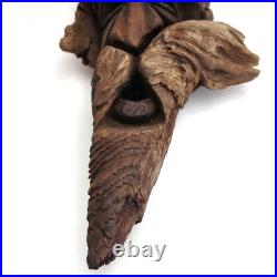 Wood Spirit Face Carvings Kelly 86 Vintage Driftwood Folk Art 12 Fantasy Pair
