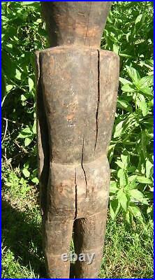 Wood Statue Ancestor Classic Old Vintage Hand Carving Artefact Timor Indonesia