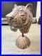 Wood Tiger Vintage Hand Carved Hand Painted Sculpture 10