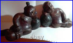 Wood sculptures the sleepers 2.2 kg, 18x26x10cm. Vintage Art