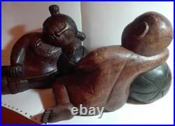 Wood sculptures the sleepers 2.2 kg, 18x26x10cm. Vintage Art