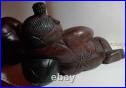 Wood sculptures the sleepers 2.2 kg, 18x26x10cm. Vintage Art