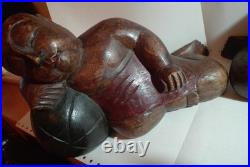 Wood sculptures the sleepers 2.2 kg, 18x26x10cm. Vintage Art