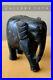 Wow! 19th Century Black India Elephant Wood Sculpture! Vtg Fine Asian Art