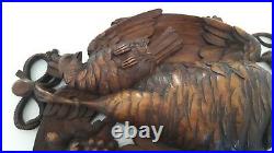 +++ important antique hunting carving black forest Brienz 1880 +++